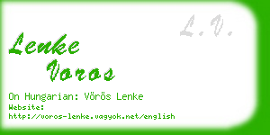 lenke voros business card